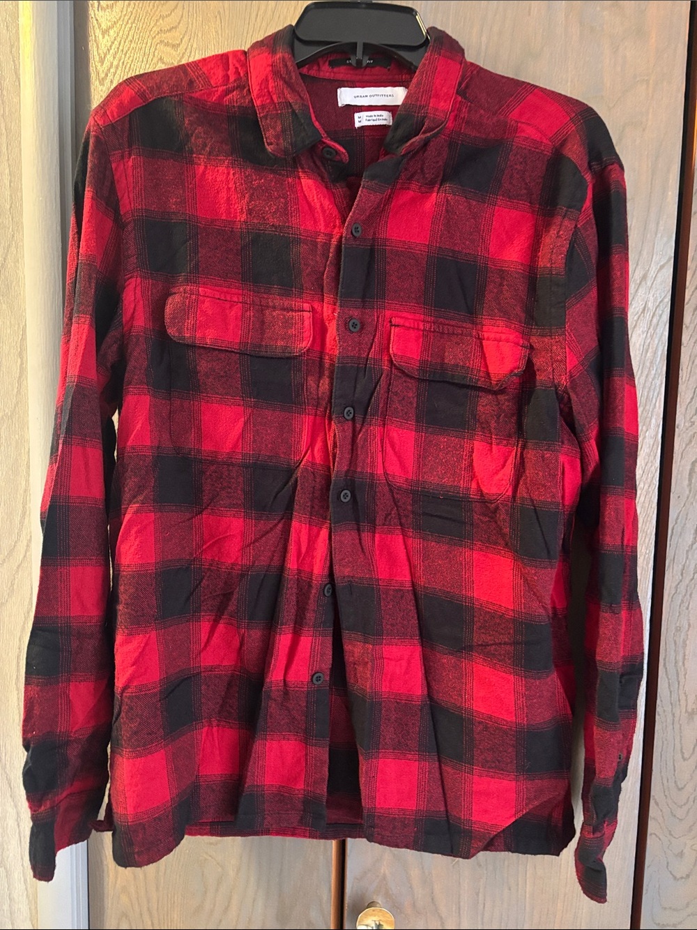 Urban Outfitters Men’s Flannel Shirt Buffalo Plaid Lumberjack Hipster Portland